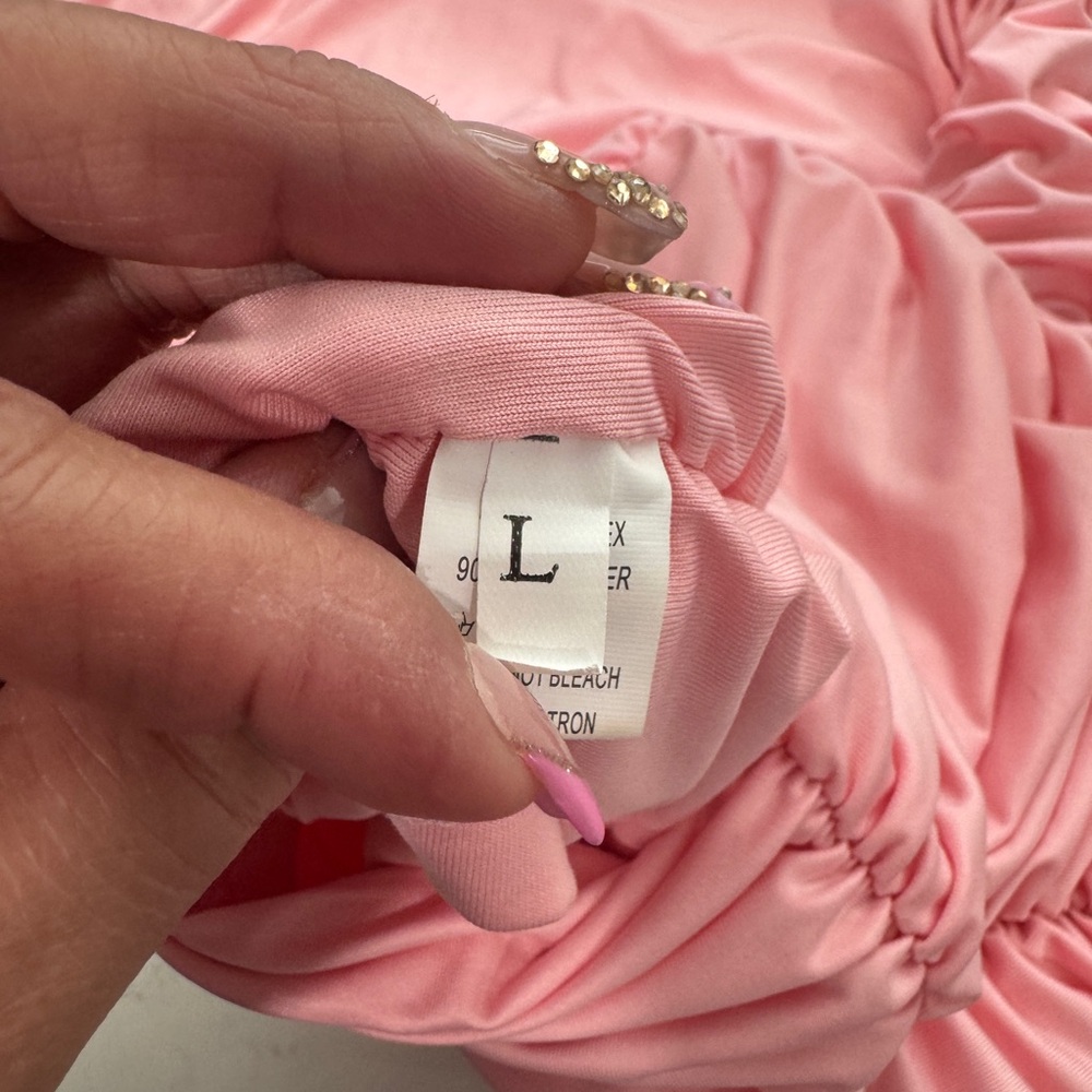 Chic Pink Ruched Dress - Picture 6 of 6